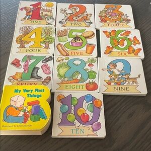 One to Ten Vintage Children’s miniature Board book Set